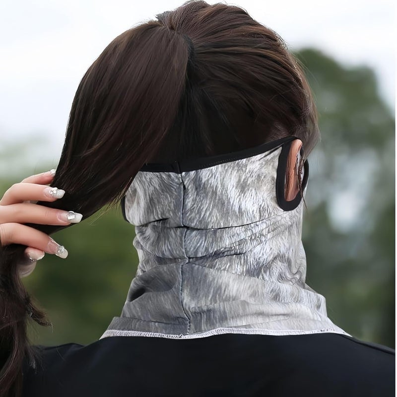 YJPPDD Cute Bandana Face Mask, 3D Animal Neck Gaiter Face Mask Scarf with Ear-Hanging for Ski Hiking Riding Sports Outdoor - Image 5